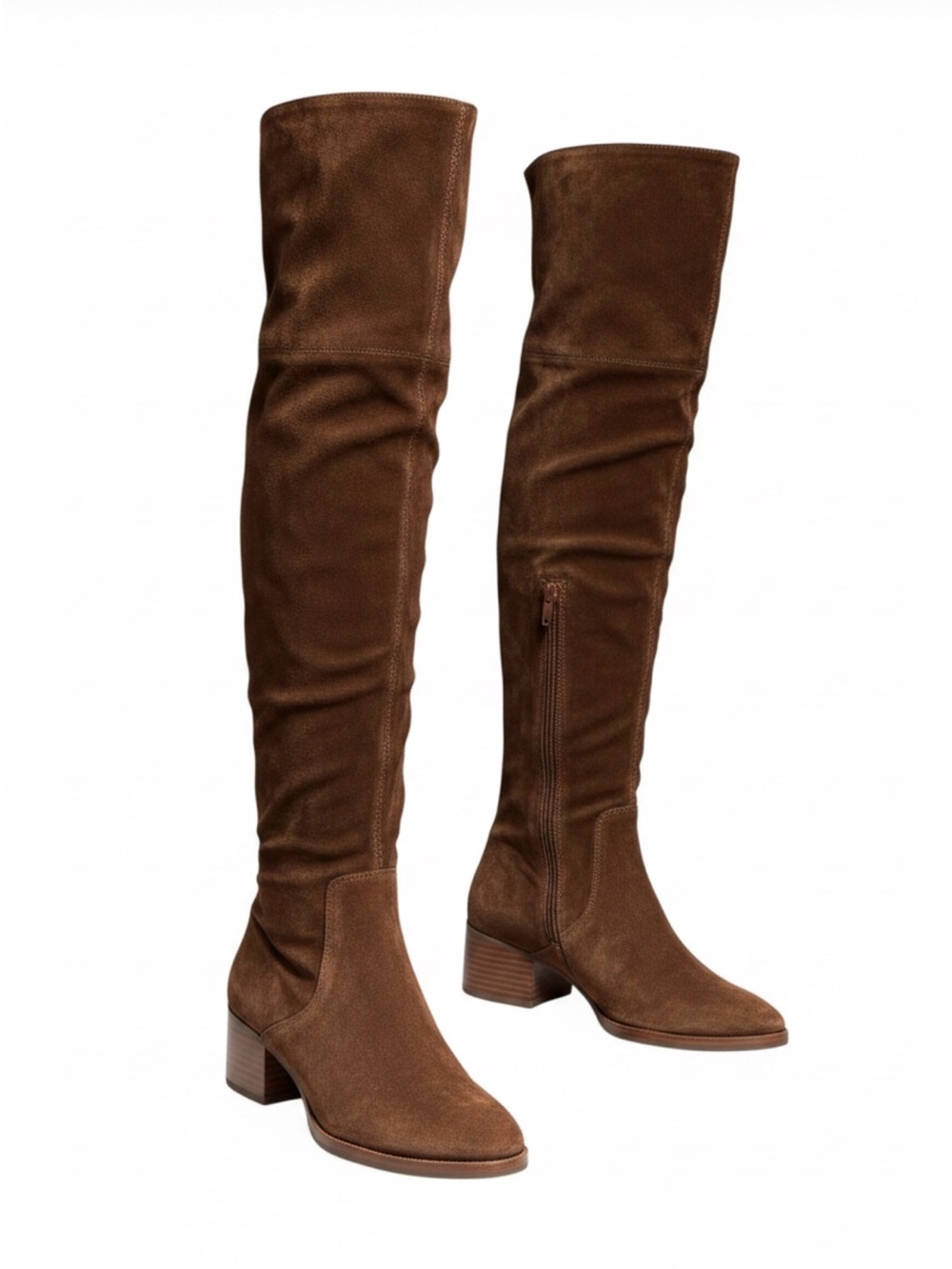 Via Spiga Ophira Over the Knee thigh Boot Chocolate Brown Suede Romantic Boho